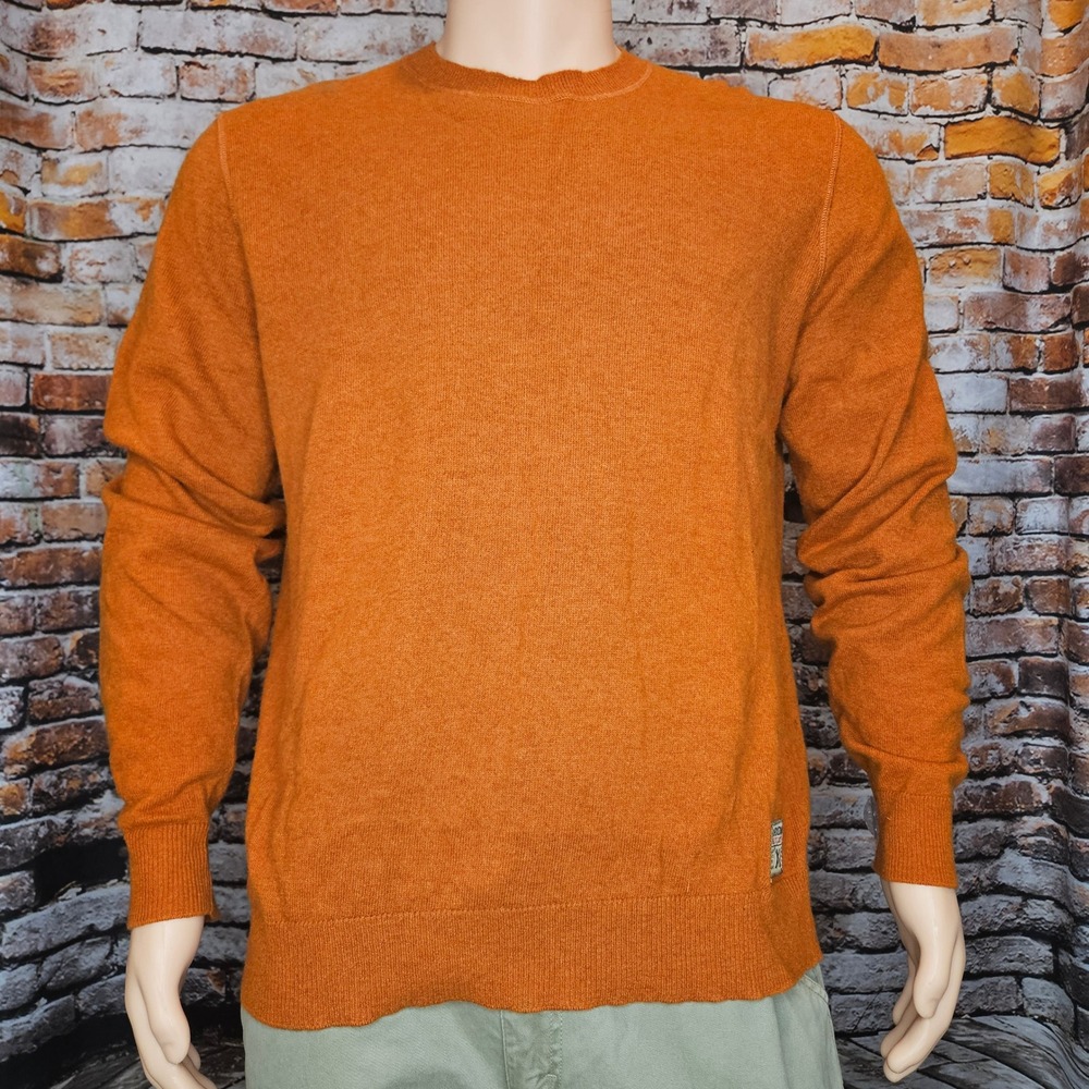 Vintage Abercrombie & Fitch Wool Cotton Sweater Burnt Orange Mens XL Y2K 90s